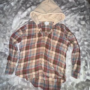 American Eagle Flannel Hoodie